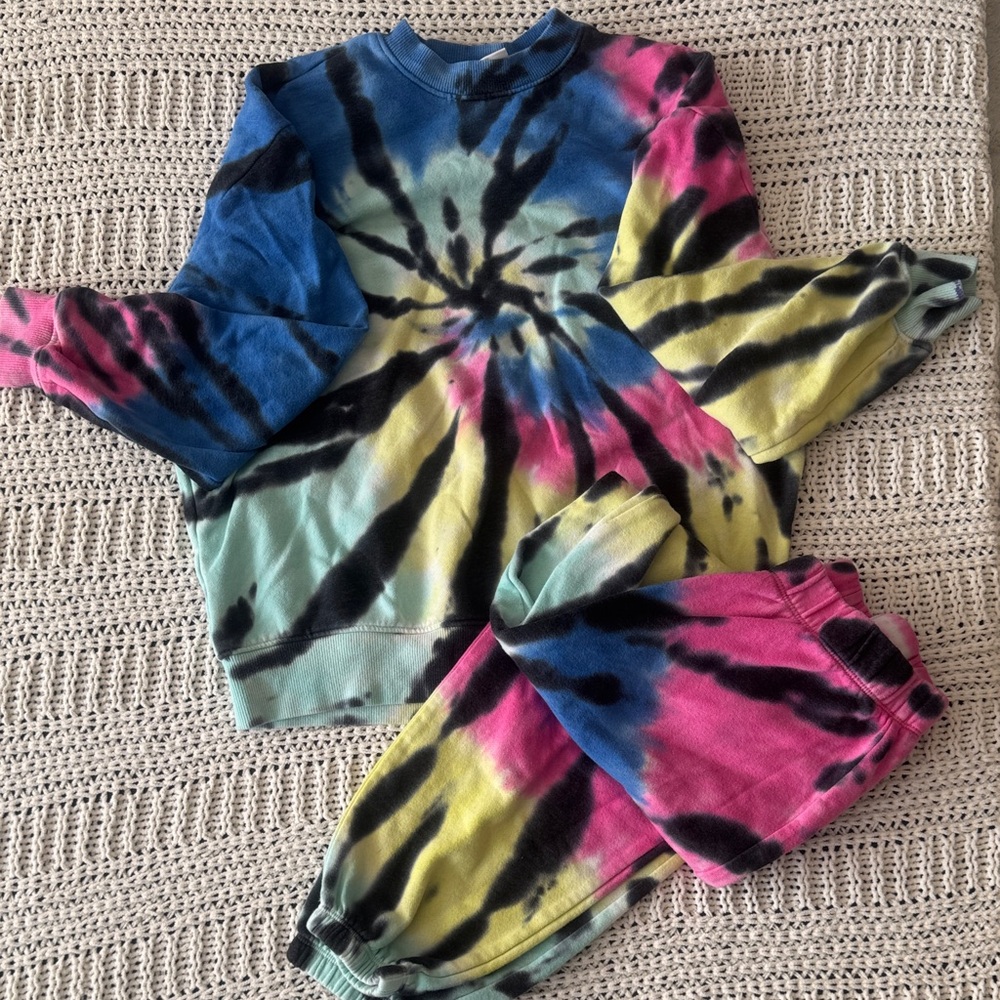 Colorful Tie-Dye Kids Matching Set- Sugar and Jade Brand